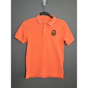 Gap Kids‎ Star Wars Chewbacca Orange Polo Shirt XL 12 Short Sleeve Embroidered